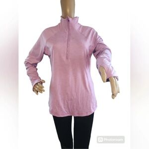 Apana Women's Pink Quarter-Zip athletic  Top size medium